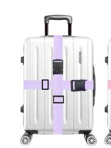 Found Favorite 1PC/2PCS Simple And Fashionable Multi-Functional Adjustable Suitcase Colorful Security Straps Zigzag Vibrant Luggage Straps Non-Locking Luggage Straps - Multicolor - View 13