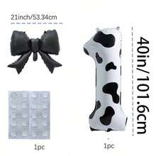 Ins‑Style Foil Balloons, Ideal For Baby‑First‑Birthday Parties, Birthday Celebrations, Theme Gatherings And Many Other Occasions. Easily Create Sophisticated Party Backdrops With Fantastic Photo‑Ready Vibes. - Cow numbers - View 9