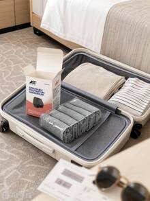 5 PIEZAS de ropa interior desechable, suave y transpirable, pantalones elásticos para viajes, maternidad, recuperación posparto y uso diario. Invisible, sin costuras y sin restricciones, suave y cómoda. - Gris - Ver 7