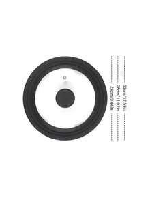 1pc Universal Round Pot Lid For Pots, Pans Cookware Tempered Glass Lid For Skillets With Silicone Rim Replacement Lid For Frying Pan - Multicolor - View 11