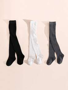 SHEIN 6 Packs Of Simple And Versatile Solid-Color Bottoming Pantyhose For Girls And Children, Suitable For Daily Wear By Children Aged 0-12 - Multicolor - View 9
