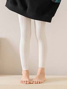 SHEIN 5 جوارب طويلة للأطفال بسيطة ومتعددة الاستخدامات بلون موحد، جوارب طويلة بلون القهوة الخريفية متعددة الاستخدامات، مناسبة لحياة الفتيات اليومية - متعدد الألوان - مشاهدة 6