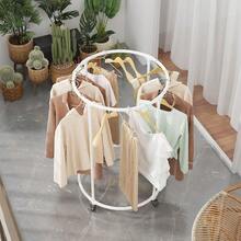 Rotating Clothes Rack With Wheels, Round Garment Storage Organizer, Clothing Display Stand For Boutique, Indoor Balcony Outdoor Hanging Clothes Drying Rack - one size fits all - View 7