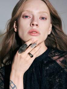 Noxbound Retro Old Money Wind Joint Ring Two-Piece Combination - Ancient gold - View 5