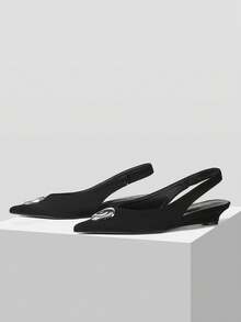 MOTF PREMIUM POINTED MULLER HIGH HEELS, SUITABLE FOR SPRING SHOES IN THE CHRISTMAS SEASON - Black 3 - View 4