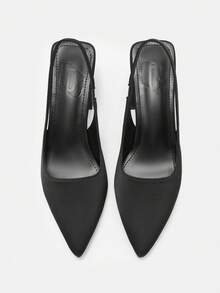 CUCCOO CURVES Plus Size Women Shoes Wide Fit, Fashion Black Classic Comfortable Pointed Toe High Heels For Vibe And Spring Shoes Spring Break Easter For Christmas Fall Shoes - Black - View 10