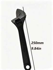 1pc Heavy Duty Adjustable Wrench Set - Wide Jaw Chrome Vanadium Steel Wrenches With Non-Slip Grip, Professional Multi-Purpose Tool For Plumbing, Automotive Repair And Home Maintenance - black - View 9