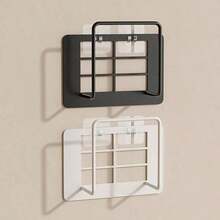 1pc Metal Frame Stable Support Socket, Hollow Back Panel For Heat Dissipation And Anti-Heat Accumulation, Hides Messy Wires. Compatible With Most Power Strips, Suitable For Desks, Cabinets, Tv Stands, Organizes Cables, Say Goodbye To Desktop Clutter. - One Size Fits All - View 5