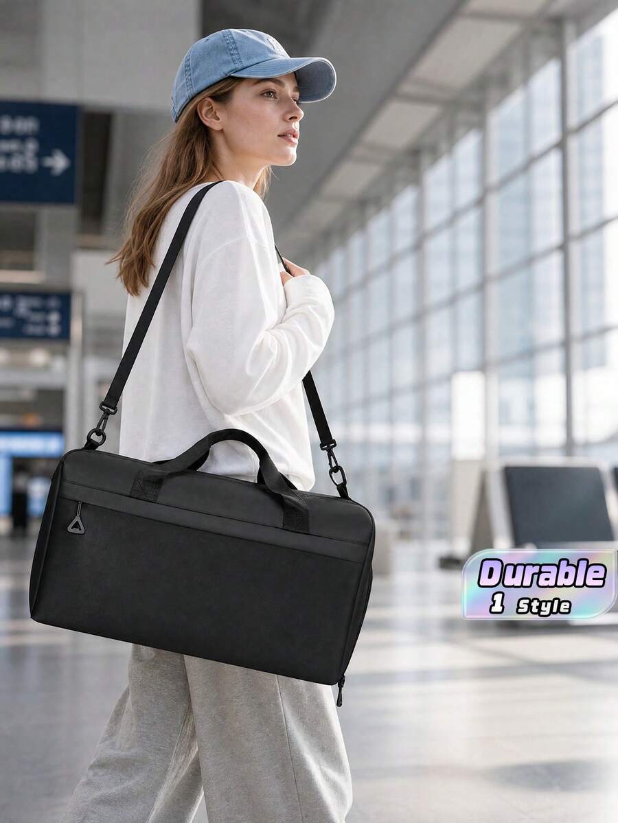 Large Capacity Sports Bag Luggage Bag - Black - View 1