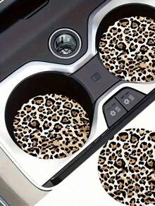 Set Tatakan Gelas Keramik Motif Leopard, Tatakan Minuman Anti Selip yang Menyerap Cairan untuk Cangkir, Alas Meja Tahan Panas untuk Mug Kopi, Dekorasi Dapur Minimalis Gaya Skandinavia - MultiWarna - View 6
