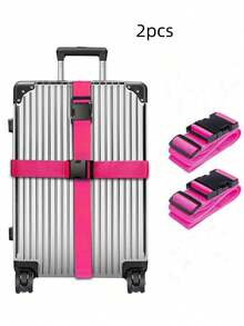 Found Favorite 1PC/2PCS Simple And Fashionable Multi-Functional Adjustable Suitcase Colorful Security Straps Zigzag Vibrant Luggage Straps Non-Locking Luggage Straps - Multicolor - View 20