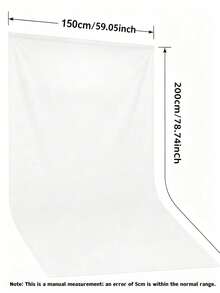 High‑Density Polyester Photography Backdrop, Pure White Wrinkle‑Resistant Washable Seamless Photo Background Cloth For Portrait Shooting, Video Studio And Party Decor, Background Only - multicolor - View 6