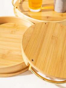 Bamboo Tea Tray, Japanese Tea Tray, Storage Tray, Decorative Tray, Very Suitable For Parties, Breakfast, Lunch And Dinner, Home Dining Table Decoration. Birthday Party Tray, Wedding Engagement Party Tray, Gift Dispenser Tray - log color - View 17