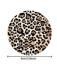 Set Tatakan Gelas Keramik Motif Leopard, Tatakan Minuman Anti Selip yang Menyerap Cairan untuk Cangkir, Alas Meja Tahan Panas untuk Mug Kopi, Dekorasi Dapur Minimalis Gaya Skandinavia - MultiWarna - View 5