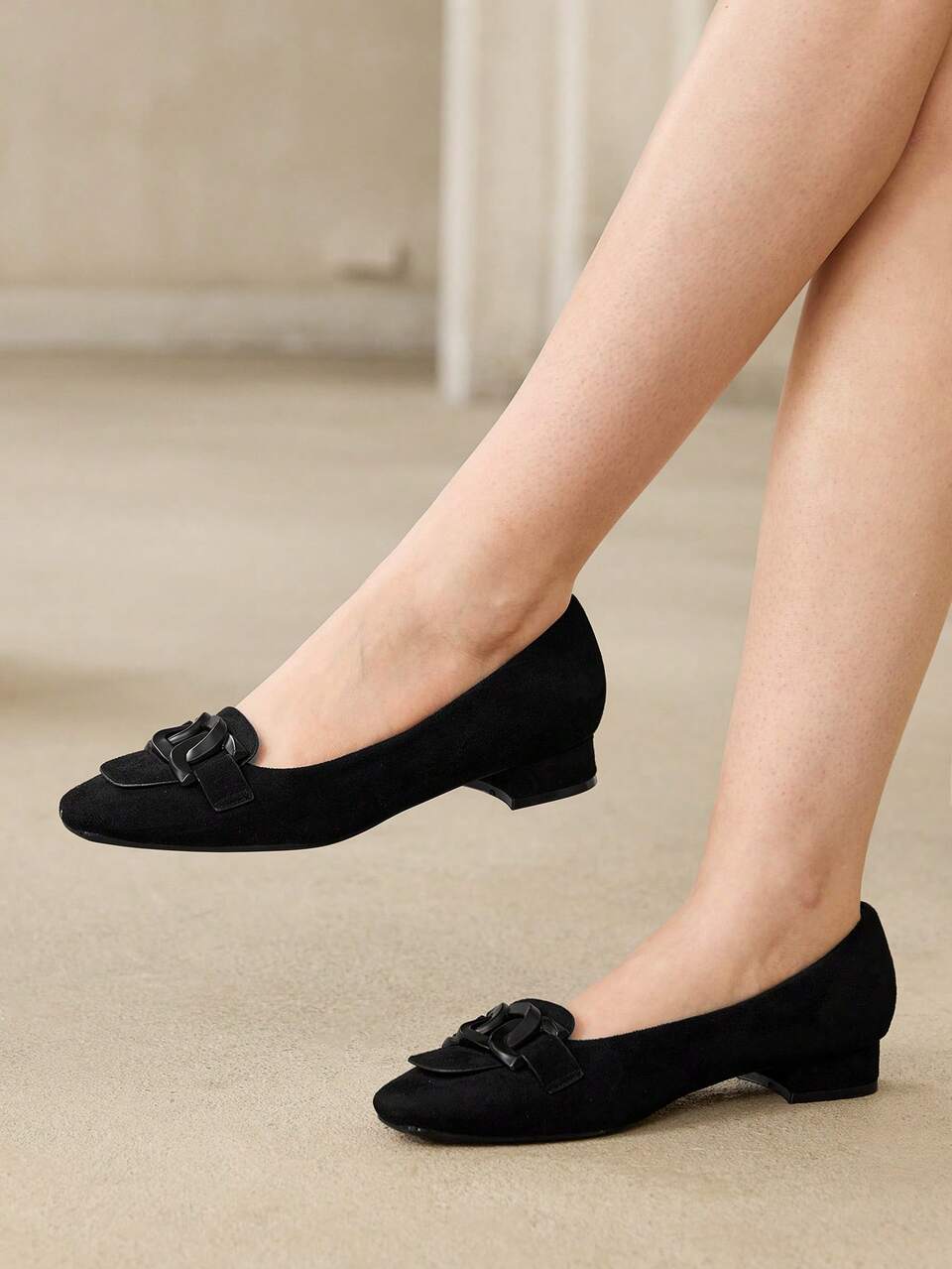 MOTF SQUARE TOE FLAT WOMEN'S OFFICE SHOES FOR VALENTINE'S DAY, SPRING SHOES, SPRING BREAK, EASTER AND CHRISTMAS