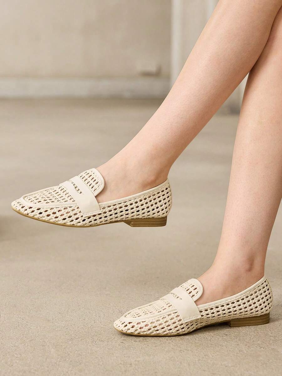MOTF PREMIUM WOMEN'S CASUAL SLIP-ON FLAT ATHLETIC SNEAKERS VALENTINE'S DAY SPRING SHOES - Light apricot. - View 2