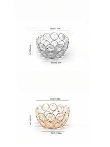 Creative Round Crystal Candlestick - Living Room Decoration Item - Craft For Hotel Or Restaurant - Candlelight Dinner Setting - Display Prop. - multicolor - View 3