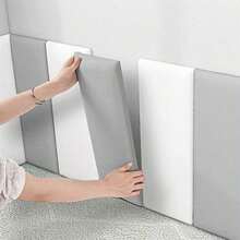 6pcs 3d Wall Panels, 6pcs Thick Soft Self-Adhesive 3d Wall Panels 50cm X 23cm, Protective Sticker, Anti-Collision Effect, Removable And Reusable, Suitable For Bedroom Headboard, Home Decor - Multicolor - View 23