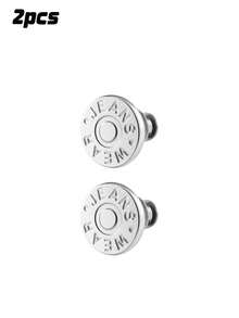 2/4/6/8/10/12pcs Jeans Replacement Buttons, Detachable Tower Buttons For Waist Size Adjustment, No Sew Silver Metal Button For Jeans Skirt Pants, Easy DIY Install Tool-Free, Sturdy Denim Button Fixing Kit - Style 24 - View 11