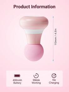 Teckwe Mini Massage Gun For Muscle Relaxation, Fascia Gun Vibrating Massage Device, Portable Quiet Massage For Home Office Gym, Valentine's Day Gift - Pink - View 6