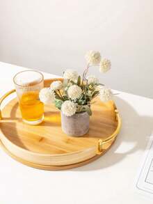 Bamboo Tea Tray, Japanese Tea Tray, Storage Tray, Decorative Tray, Very Suitable For Parties, Breakfast, Lunch And Dinner, Home Dining Table Decoration. Birthday Party Tray, Wedding Engagement Party Tray, Gift Dispenser Tray - log color - View 8
