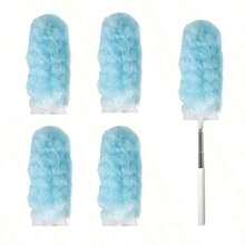 1pc Multifunctional 360 Double-Sided Static Dusting Feather Duster, Retractable Cleaning Tool - Pink - View 20