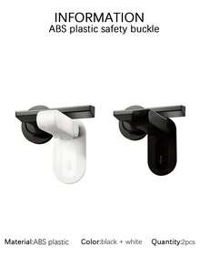 1pc Multifunctional Locks: Protecting Youngsters And Pets, No Drilling Required, Door Handle Lock Artifact, To School,ABS Door Handle Lock Anti-Pinch Protection Buckle Door Handle - Multicolor - View 16