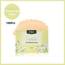 1 gói 100 miếng giấy thấm dầu một mặt, khăn lau mặt di động, dùng với sữa rửa mặt, kiềm dầu, khăn giấy thấm dầu, dụng cụ trang điểm - Nhiều màu - Xem 12