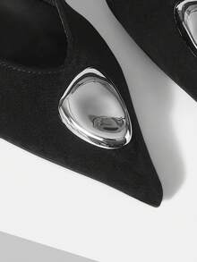 MOTF PREMIUM POINTED MULLER HIGH HEELS, SUITABLE FOR SPRING SHOES IN THE CHRISTMAS SEASON - Black 3 - View 6