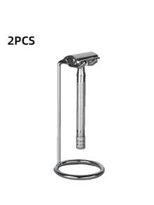 Safety Razor Holder, Stainless Steel Shaving Brush Stand, Luxury Men's Travel Razor Holder - 4.7 Inches (12 Cm), Suitable For Most Various Razors - silver - View 6