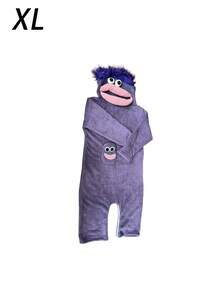 1 bộ jumpsuit có mũ thiết kế hoạt hình Winter Fun mùa đông - Màu tím tóc màu tím miệng lớn quái vật - Xem 14