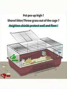 Clear Portable Pet Playpen Dog Crate Small Animal Cage For Rabbit Puppy Teddy Cat Indoor Outdoor Collapsible Foldable X Pen - Multicolor - View 2