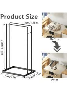Large Capacity Hanger Stacker Rack Organizer For Adults And Children Stainless Steel Detachable Hanger Storage Organizer Space-Saving Clothes Hanger Holder For Home Organization And Storage Laundry Basket Closet Decorations Room Decor Home Decor - Black - View 8