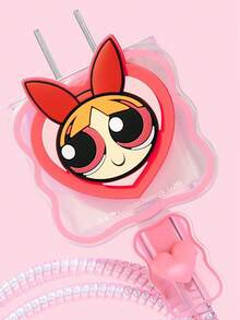 THE POWERPUFF GIRLS X SHEIN 數據線保護套，適用於 iPhone 充電器，4 件組手機線材保護套，充電器保護套（不含數據線） - 粉色 - 查看 7