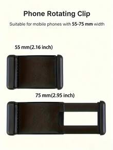 Teckwe 1PC Portable Compact 360 Degree Rotatable Anti Slip Clip Phone Holder Bracket For Guitar Ukulele Electric Guitar For Live Streaming Video Recording Music Instrument Accessory. - Multicolor - View 3