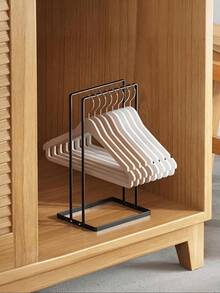 Large Capacity Hanger Stacker Rack Organizer For Adults And Children Stainless Steel Detachable Hanger Storage Organizer Space-Saving Clothes Hanger Holder For Home Organization And Storage Laundry Basket Closet Decorations Room Decor Home Decor - Black - View 5