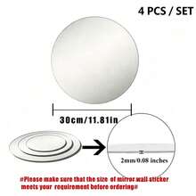 1 Set Wall-Mounted Mirror, Magic Mirror, Porch Wall-Mounted Mirror, Rearview Mirror, Suitable For Fitting Room Selfie Mirror,Frameless Center Tray For Tables, Suitable For Weddings, Birthdays, Anniversaries, Christmas, And Festivals. - Multicolor - View 16