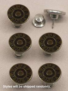 2/4/6/8/10/12pcs Jeans Replacement Buttons, Detachable Tower Buttons For Waist Size Adjustment, No Sew Silver Metal Button For Jeans Skirt Pants, Easy DIY Install Tool-Free, Sturdy Denim Button Fixing Kit - Style 1 - View 7