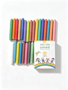 12/24 Pcs,Dustless Water-Soluble Chalk, Colorful Erasable Chalk For School, Teacher, Blackboard Use (Random Color),School Supplies,Back To School - Multicolor - View 5