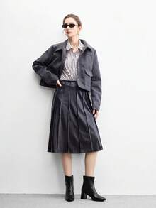 CUCCOO BIZCHIC 新款黑色粗跟時尚百搭女款短靴與踝靴 - 黑色2 - 查看 11