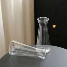 1/2/5/8件組塑膠條紋花瓶 透明花瓶 花藝插花手工飾品 適用於各種花束裝飾、陳列、節慶與居家裝飾，適用於桌面、婚禮、聖誕節、晚餐派對房間裝飾玻璃花瓶 - 無色 - 查看 11