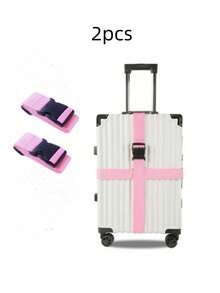 Found Favorite 1PC/2PCS Simple And Fashionable Multi-Functional Adjustable Suitcase Colorful Security Straps Zigzag Vibrant Luggage Straps Non-Locking Luggage Straps - Multicolor - View 34