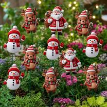 Cartoon Christmas Yard Signs, PVC Lawn Decor Garden Stake Ornaments, Outdoor Christmas Yard Insert Decorations For Holiday Backyard Patio Decor - snowman - View 2