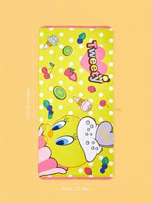 LOONEY TUNES X Joivida Tweety Bird Cartoon Print Bath Towel, Cute Yellow Polka Dot Fruit Ice Cream Pattern, Soft Microfiber Quick Dry Sand Resistant Portable Large Towel For Swimming Pool, Beach, Spa, Multi-Purpose Bath Towel For Adults & Kids - Yellow - View 3