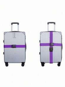 Found Favorite 1PC/2PCS Simple And Fashionable Multi-Functional Adjustable Suitcase Colorful Security Straps Zigzag Vibrant Luggage Straps Non-Locking Luggage Straps - Multicolor - View 29