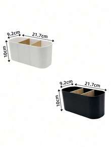 1pc Bamboo Desk Organizer With 5 Compartments, High Quality Moisture-Proof Storage Box For Office Supplies, Pen Holder, Bathroom Cosmetic Storage Box, Living Room Multipurpose Rack, Jewelry Storage Box For Earrings And Rings, Household Storage & Organization Product, Suitable For Placement On Desks, Cabinets, Dressing Tables, Dorm Desks Back To School - Multicolor - View 17