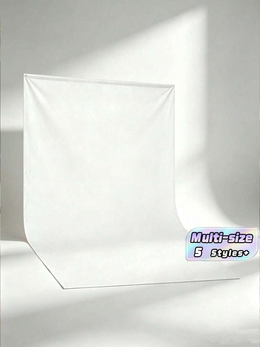 High‑Density Polyester Photography Backdrop, Pure White Wrinkle‑Resistant Washable Seamless Photo Background Cloth For Portrait Shooting, Video Studio And Party Decor, Background Only - multicolor - View 1
