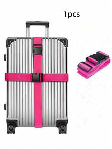 Found Favorite 1PC/2PCS Simple And Fashionable Multi-Functional Adjustable Suitcase Colorful Security Straps Zigzag Vibrant Luggage Straps Non-Locking Luggage Straps - Multicolor - View 12