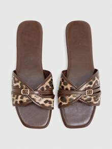 PU de leopardo marrón