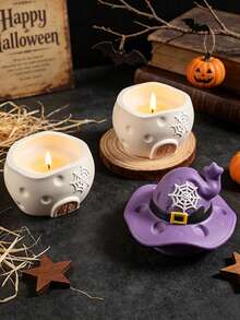 1Pc Wizard Hat Silicone Candle Mold, DIY Candle Making Mould, Halloween Christmas Desktop Ornament, Craft Mold For Home Decor. - hat - View 3
